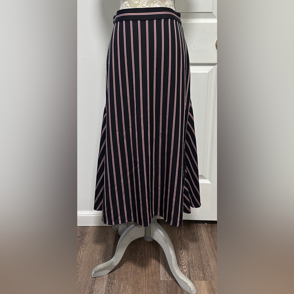 Striped Navy, white and Red Women's Skirt